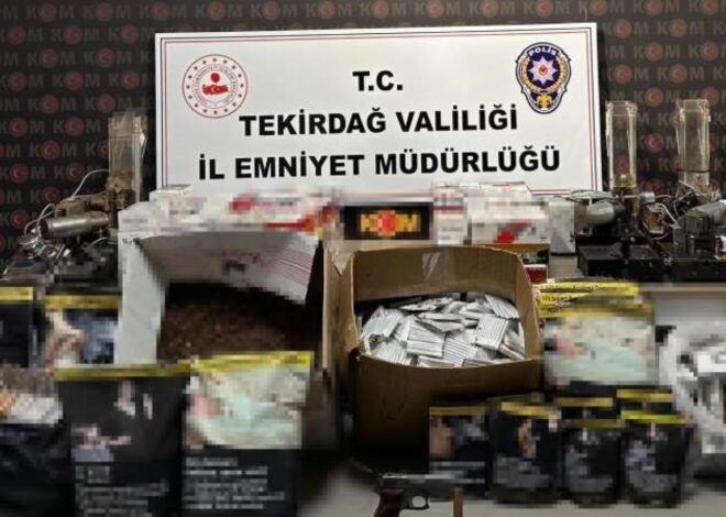 Tekirdağ’da kaçak tütün ve sigara operasyonu: 10 gözaltı